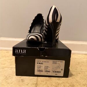 a.n.a Bold Black and White Heels